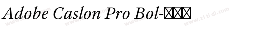 Adobe Caslon Pro Bol字体转换